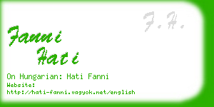 fanni hati business card